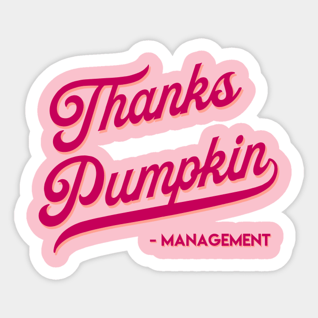 Thanks Pumpkin Sticker by Mixing with Mani